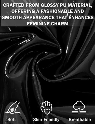 SEAUR Women’s Sexy Cheeky Panties Shiny PU Leather Underwear Rave Bottom in Saudi Arabia
