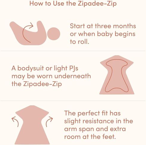 SleepingBaby Zipadee-Zip Transition Swaddle - Baby Swaddling Blanket with Zipper Convenience - Roomy Baby Wearable Blanket for Easy Diaper Changes - Triple Stripe, Medium (6-12 Month) in Saudi Arabia