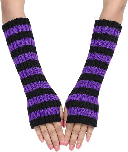 Goth Arm Warmers Y2k Women Rave Cute Fashion Punk Japanese Winter Grunge in Saudi Arabia