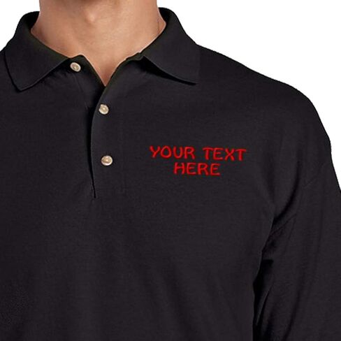 Polo Shirts for Men Custom Personalized Text Cotton Short Sleeves Golf Tees in Saudi Arabia