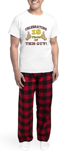 CafePress Funny 18Th Birthday For Boys Men's Light Pajamas Men's Novelty Light Pajama Set, Comfortable PJ Sleepwear in Saudi Arabia