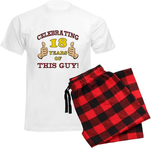 CafePress Funny 18Th Birthday For Boys Men's Light Pajamas Men's Novelty Light Pajama Set, Comfortable PJ Sleepwear in Saudi Arabia