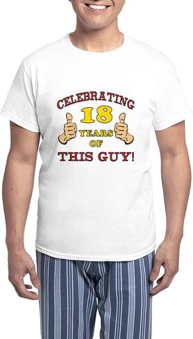 CafePress Funny 18Th Birthday For Boys Men's Light Pajamas Men's Novelty Light Pajama Set, Comfortable PJ Sleepwear in Saudi Arabia