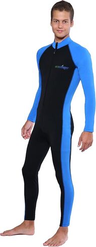 Men Full Body Swimsuit Stinger Suit Dive Skin UV Protective Swimwear UPF50+ Black Blue in Saudi Arabia
