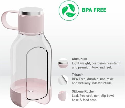 Asobu Barkley Tritan Bottle 50 Ounce with a Detachable Silicone Dog Bowl (Pink) in Saudi Arabia