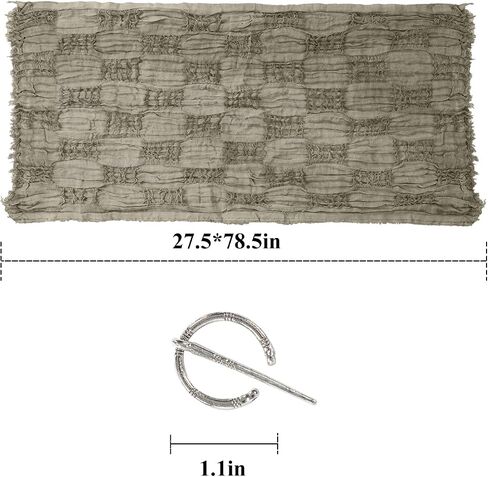 Girls Wrap Dune Wasteland Hooded Shawl Kids Scarf Shaman Cowl for Pirate Viking Medieval Renaissance Costume in Saudi Arabia