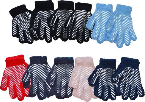 OPT. 12 Pairs Kids Children Boys Girls Stretchy Magic Winter Gloves. Crafts Party Garden Gifts Seasonal Winter Gloves. in Saudi Arabia