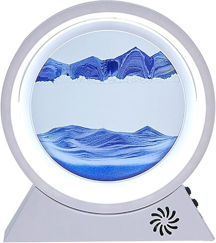 مصباح ديكور فني رملي متحرك من rysnwsu، صورة فنية ثلاثية الأبعاد لفن الرمال السائلة في أعماق البحار، ألعاب مكتبية هادئة للاسترخاء، ضوء رسم رملي قابل للدوران 360 درجة لديكور المنزل والمكتب هدية إبداعية (أرجواني) in Kuwait