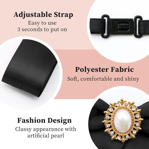 Bow Tie for Women Satin Ribbon Womens Bow Tie Pre-tied Clip on Bowtie for Girls School Uniform Accessories in Saudi Arabia