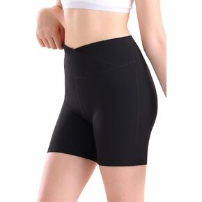 Girls v Cross Cross Weist Athletic Shorts ، Kids Soft Bike Bike Collleyball Yoga Dance Running Geer Germnastic Gym Shorts in Kuwait