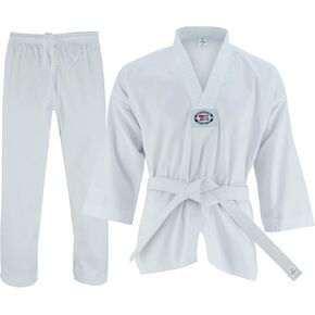 مجموعة TAEKWONDO GI العادية مجموعة 8oZ Ultra Light Premium Fabric بدلة TKD مع حزام للأطفال للجنسين in Kuwait