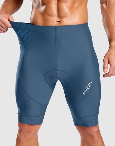 Bikewa Men's Cycling Shorts with Silicone Leg Grippers Padded Bike Bicycle Biking Shorts for Men No Pockets in Kuwait