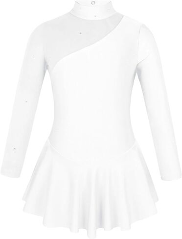 Girls Figure Ice Roller Skating Ballet Dance Gymnastics Leotard Dress,Stage Performance Costume in Saudi Arabia
