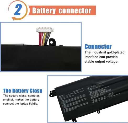 ASODI B31N1912 Laptop Battery Compatible with Asus VivoBook 14 E410 E410MA-EK007TS E410KA L410 L410MA-BV037TS F414MA E510MA E510KA L510MA 0B200-03680000 C31N1912 11.55V 42Wh 3640mAh 3-Cell in Saudi Arabia