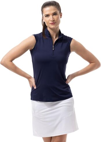 SanSoleil Sunglow Zip Mock. Black. 900434 in Saudi Arabia
