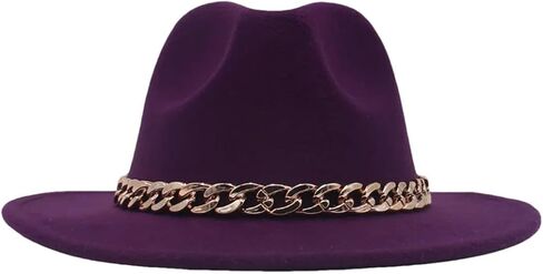 Women's Vintage Party Hat Casual Wide Brim Jazz Top Cap in Saudi Arabia