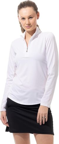 SanSoleil Sunglow Zip Mock. Black. 900434 in Saudi Arabia