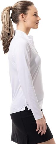 SanSoleil Sunglow Zip Mock. Black. 900434 in Saudi Arabia