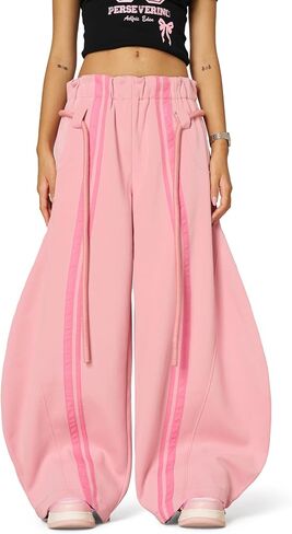 Aelfric Eden Stripe Super Baggy Sweatpants Oversized Barrel Pants Vintage Wide Leg Elastic Waist Lantern Trouser Unisex in Saudi Arabia