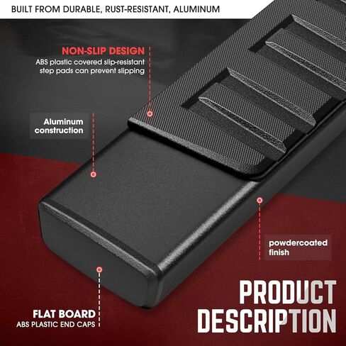 DNA MOTORING 6 بوصات من الفولاذ المقاوم للصدأ Nerf Step Bar لوحة الجري متوافقة مع 07-18 Silverado 1500 كابينة ممتدة، 07-19 Silverado/Sierra 2500HD 3500HD كابينة ممتدة، أسود/فضي، STEPB-ZTL-8018 in Saudi Arabia