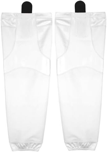 Pearsox Stock Polyester Pro-Mesh Ice Hockey Solid Socks -Mesh Inserts, Two Sewn-in Velcro Strap, Ergonomic Fit Elastic Ankle in Kuwait