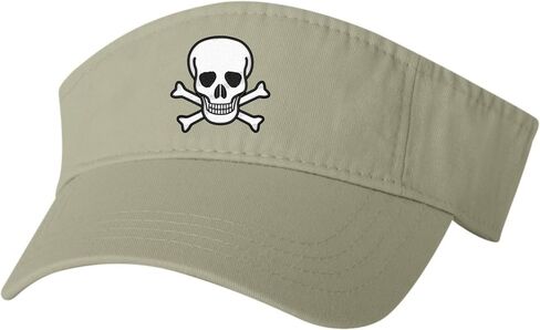 Go All Out Skull & Crossbones Bucket Ponytail Visor Embroidered Cap Dad Hat in Kuwait