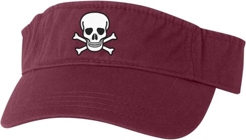 Go All Out Skull & Crossbones Bucket Ponytail Visor Embroidered Cap Dad Hat in Kuwait