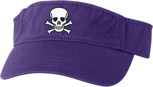 Go All Out Skull & Crossbones Bucket Ponytail Visor Embroidered Cap Dad Hat in Kuwait