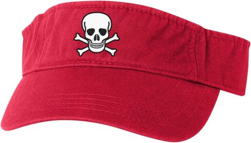 Go All Out Skull & Crossbones Bucket Ponytail Visor Embroidered Cap Dad Hat in Kuwait