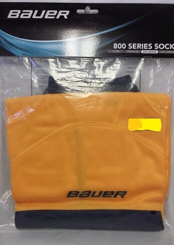 Bauer 800 Series Ice Hockey Sock ، Gold W/ Navy & White ، Senior S-M in Saudi Arabia
