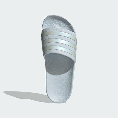 adidas Women's Adilette Aqua Slide Sandal, Halo Blue/Halo Blue/Halo Blue, 8 in Saudi Arabia