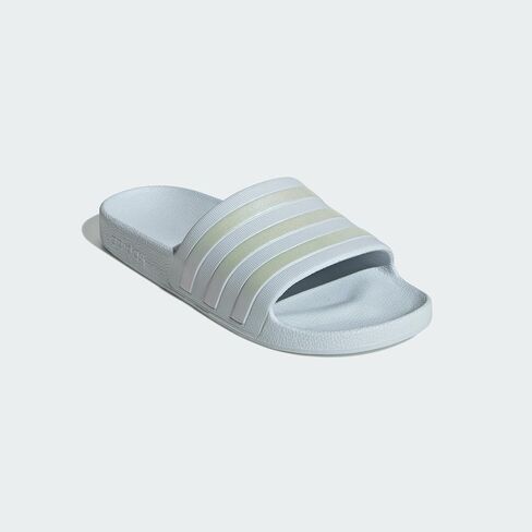 adidas Women's Adilette Aqua Slide Sandal, Halo Blue/Halo Blue/Halo Blue, 8 in Saudi Arabia