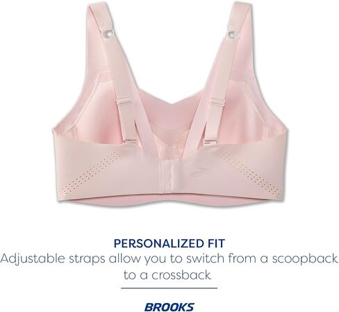 حمالة صدر رياضية نسائية من Brooks للجري عالي التأثير والتدريبات والرياضة مع أقصى قدر من الدعم - Lagoon - 34 DD in Saudi Arabia