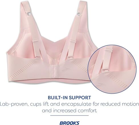 حمالة صدر رياضية نسائية من Brooks للجري عالي التأثير والتدريبات والرياضة مع أقصى قدر من الدعم - Lagoon - 34 DD in Saudi Arabia