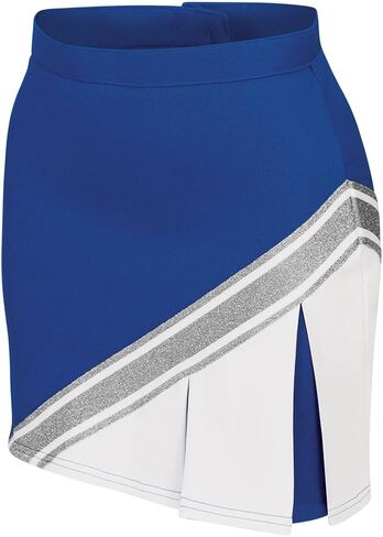 chassé Cheerleading Uniform Skirt for Girls - Blaze Boost, Fitted Asymmetrical Pleat Cheerleader Outfit in Saudi Arabia