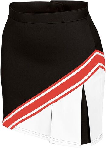 chassé Cheerleading Uniform Skirt for Girls - Blaze Boost, Fitted Asymmetrical Pleat Cheerleader Outfit in Saudi Arabia