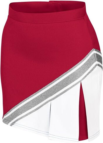 chassé Cheerleading Uniform Skirt for Girls - Blaze Boost, Fitted Asymmetrical Pleat Cheerleader Outfit in Saudi Arabia