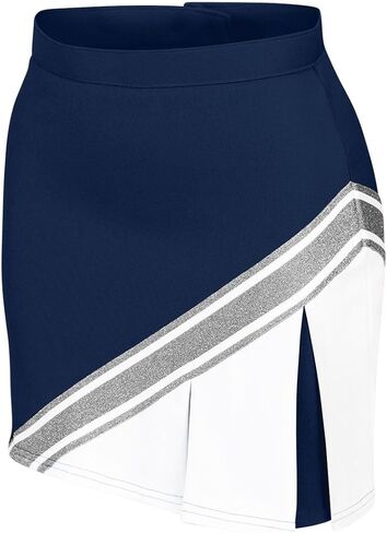 chassé Cheerleading Uniform Skirt for Girls - Blaze Boost, Fitted Asymmetrical Pleat Cheerleader Outfit in Saudi Arabia