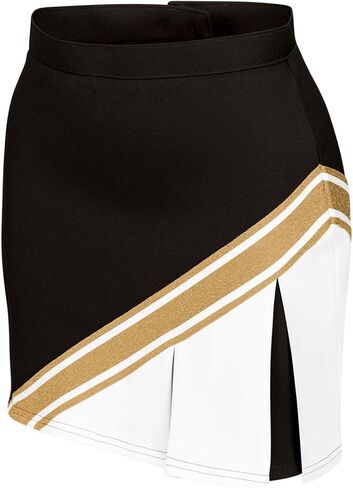 chassé Cheerleading Uniform Skirt for Girls - Blaze Boost, Fitted Asymmetrical Pleat Cheerleader Outfit in Saudi Arabia