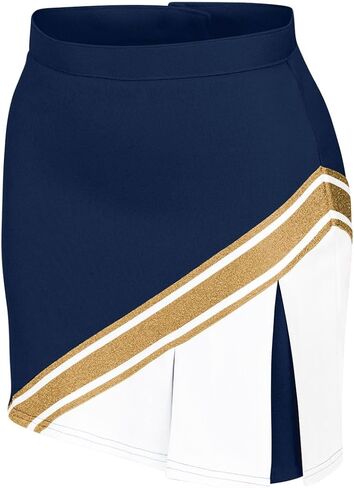 chassé Cheerleading Uniform Skirt for Girls - Blaze Boost, Fitted Asymmetrical Pleat Cheerleader Outfit in Saudi Arabia