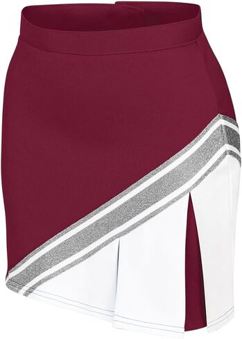 chassé Cheerleading Uniform Skirt for Girls - Blaze Boost, Fitted Asymmetrical Pleat Cheerleader Outfit in Saudi Arabia