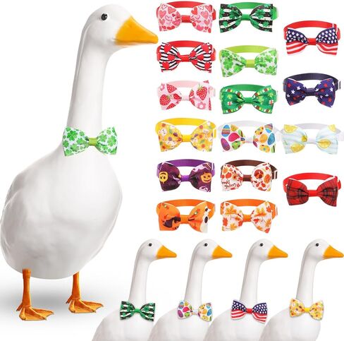Abbylike 16 PCS Holiday Porch Goose Bow Ties Toils Admable 23 "Porch Porch Goose Porch Summer Summer Autumn Autumn Party Party Outdoor Patio Garden Lawn Decorations (Modern Style ، Large) in Saudi Arabia