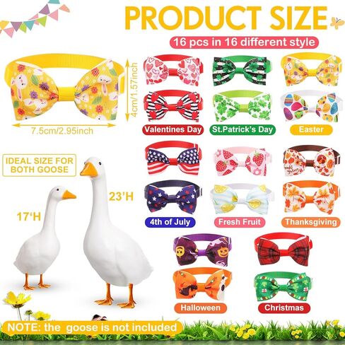 Abbylike 16 PCS Holiday Porch Goose Bow Ties Toils Admable 23 "Porch Porch Goose Porch Summer Summer Autumn Autumn Party Party Outdoor Patio Garden Lawn Decorations (Modern Style ، Large) in Saudi Arabia