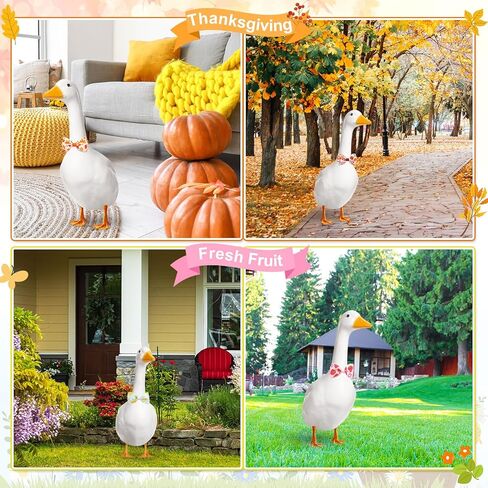 Abbylike 16 PCS Holiday Porch Goose Bow Ties Toils Admable 23 "Porch Porch Goose Porch Summer Summer Autumn Autumn Party Party Outdoor Patio Garden Lawn Decorations (Modern Style ، Large) in Saudi Arabia