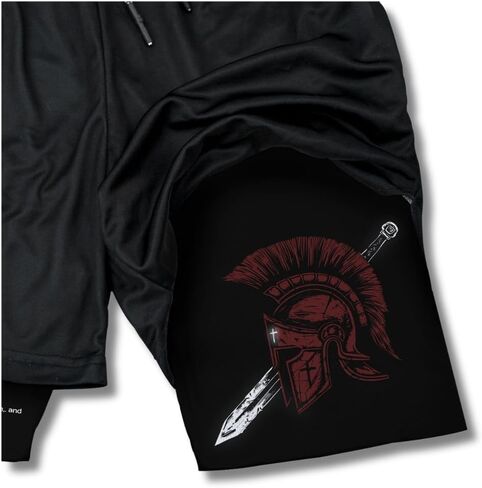 Christian Performance Shorts - Youth/Kids Gym & Sport Shorts with Pockets & Compression Liner, Bible Verse Activewear in Saudi Arabia