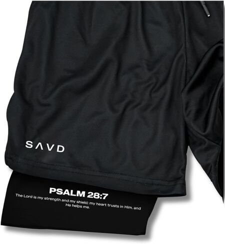 Christian Performance Shorts - Youth/Kids Gym & Sport Shorts with Pockets & Compression Liner, Bible Verse Activewear in Saudi Arabia