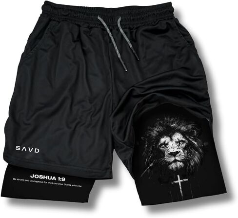 Christian Performance Shorts - Youth/Kids Gym & Sport Shorts with Pockets & Compression Liner, Bible Verse Activewear in Saudi Arabia