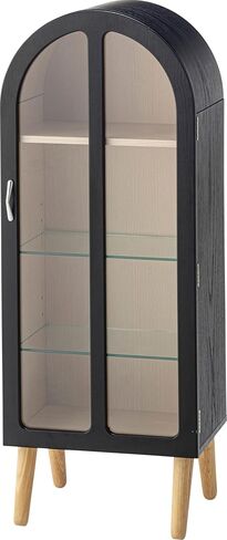 PaletteLife Figurine-Case 4 Tiers Collection-Case Mirror-Backboard Woodgrain Pink BLT-612PK in Saudi Arabia