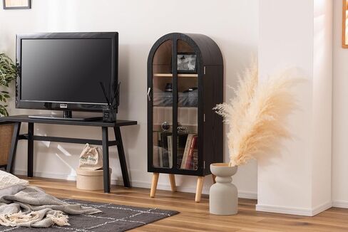 PaletteLife Figurine-Case 4 Tiers Collection-Case Mirror-Backboard Woodgrain Pink BLT-612PK in Saudi Arabia