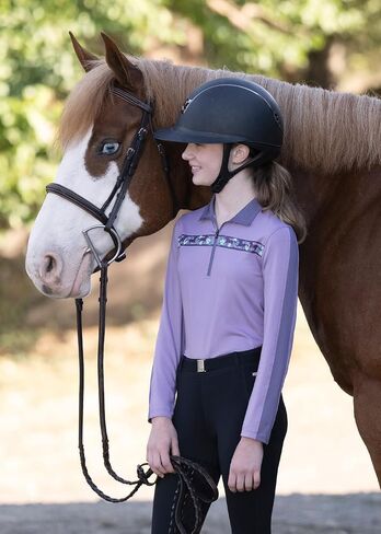 Kerrits Kids Charisma Coolcore Long Sleeve Horse Riding Shirt – Cooling Equestrian Summer Top, UPF 40 Sun Protection in Saudi Arabia